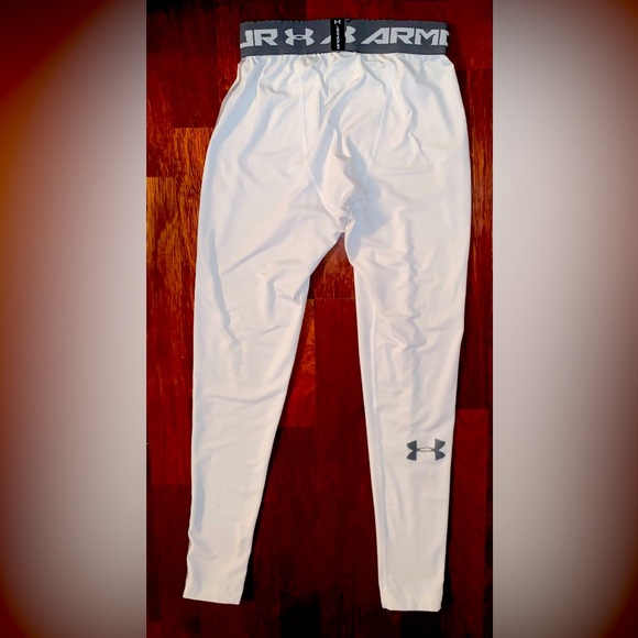 UNDER ARMOUR men’s white compression tights size medium - Picture 1 of 11